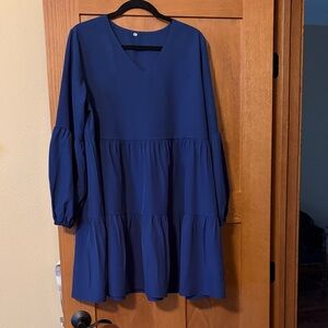 Elegant Blue Mini Dress